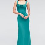 Aqua Green Long Bridesmaid Dress 2017