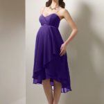 Maternity purple bridesmaid dresses style