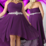 Pretty plus size purple bridesmaid dresses