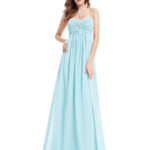 Sweetheart Strapless Light Blue Bridesmaid Dress