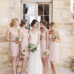 light pink beige bridesmaid dresses mismatched