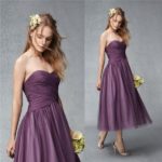 short junior bridesmaid dresses purple UK