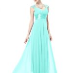 tiffany blue bridesmaid dresses with Cap Sleeves