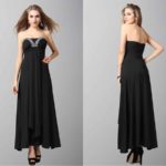 Black Sexy Dimensional Level Folds Evening Dress
