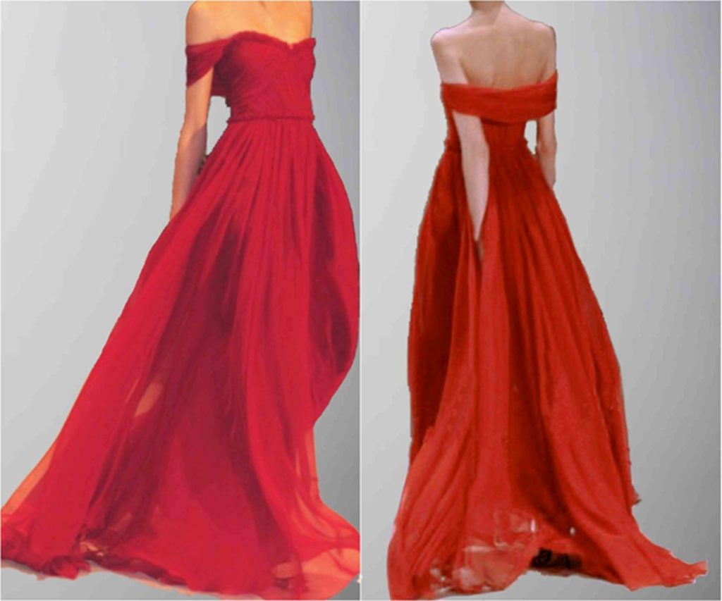 Flowing Floor Length Sexy Off Shoulder Red Formal Dress