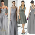 different shades of gray bridesmaid dresses