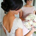 Luxury Beaded Mermaid Bridesmaid Dresses Open Back Lilac Long Maid of Honor Dresses