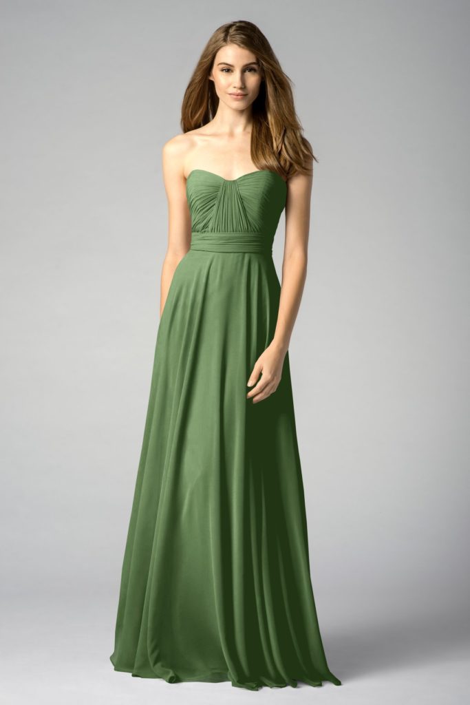 flora Strapless Sweetheart Bridesmaid Dress Long