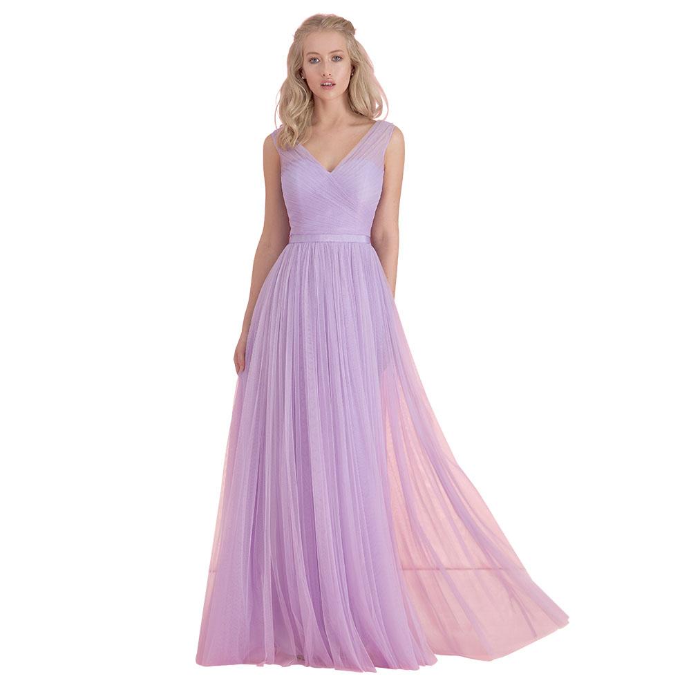 long light purple bridesmaid dresses