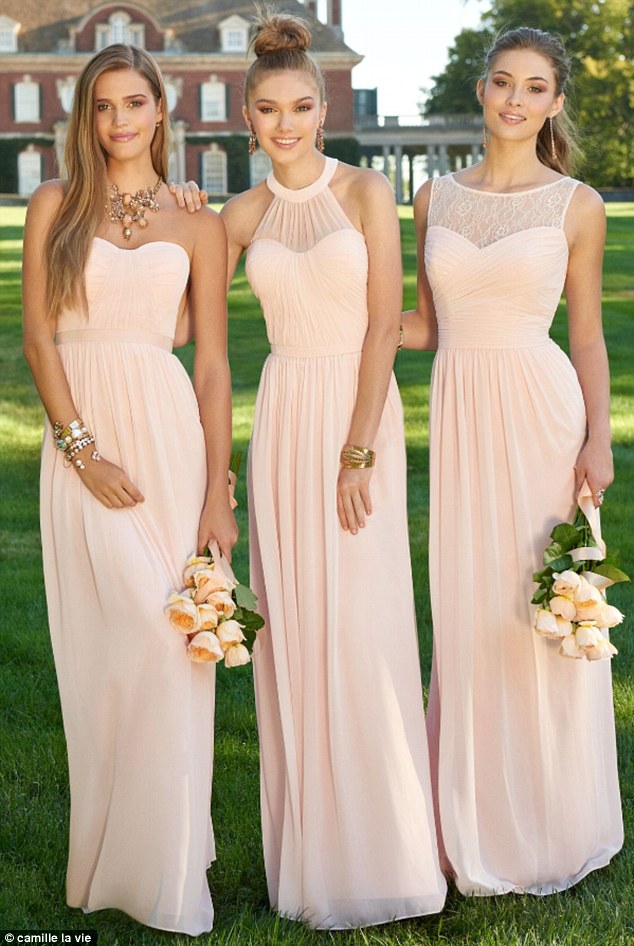 pink bridesmaid dresses long uk