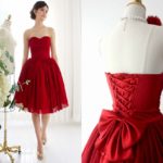 Cute Red Sweetheart Short Tulle Graduation Dresses