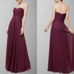 Dark Purple Fancy Chiffon Bridesmaid Prom Dress