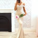 Off-the-Shoulder Bridesmaid Dresses Elegant Lace Maid of the Honor Dresses