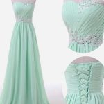 Green Floor-Length Chiffon Sweetheart A-Line Princess Sleeveless Beading Empire PO16033PO583BD Bridesmaid Dress