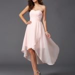 Pearl Pink Asymmetrical Chiffon Sweetheart A-Line Princess Ruffles 60295Bridesmaid Dress Bridesmaid Dress