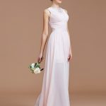 Pearl Pink Chiffon Jewel A-Line Princess Ruched 72033Bridesmaid Dress Bridesmaid Dress