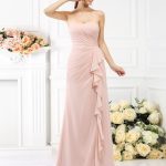 Pearl Pink Chiffon Strapless A-Line Princess Pleats Empire 50534Bridesmaid Dress Bridesmaid Dress