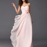 Pearl Pink Chiffon Sweetheart A-Line Princess Hand-Made Flower Empire 60292Bridesmaid Dress Bridesmaid Dress