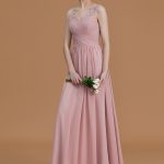 Pearl Pink Chiffon V-neck A-Line Princess Beading 72119Bridesmaid Dress Bridesmaid Dress