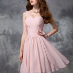 Pearl Pink Knee-Length Chiffon Sweetheart A-Line Princess Ruched 60282Bridesmaid Dress Bridesmaid Dress