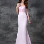 Pearl Pink Satin Chiffon Sweetheart Trumpet Mermaid Beading 60002Bridesmaid Dress Bridesmaid Dress