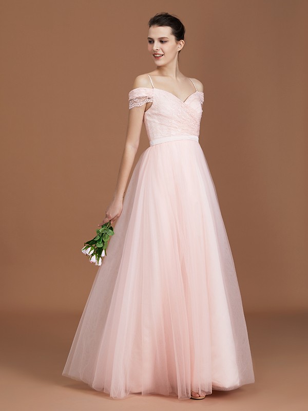 Pearl Pink Tulle Sweetheart A-Line Princess Short Sleeves Lace 72141Bridesmaid Dress Bridesmaid Dress