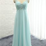 Light Sky Blue Chiffon Sweetheart A-Line Princess Beading PO16033PO577 Bridesmaid Dress
