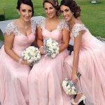 Beautiful You Princess Style Sweetheart Floor-Length Beading Chiffon Bridesmaid Dresses