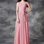 Yours Truly Princess Style Straps Ruffles Long Chiffon Bridesmaid Dresses