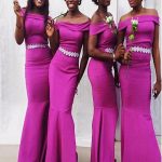 pon1506ev732-1–Automatic Classic Mermaid Style Off-the-Shoulder Satin Floor-Length Bridesmaid Dresses