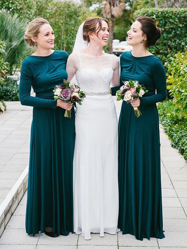 pon1506ev754-1--Defined Shine Princess Style Scoop Floor-Length Jersey Bridesmaid Dresses