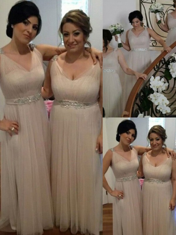 pon1506ev763-1--Glitz the Spot Princess Style V-neck Floor-Length Chiffon Bridesmaid Dresses