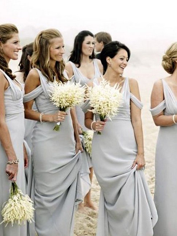 pon1506ev776-1--Cordially Delighted Sheath Style V-neck Floor-Length Chiffon Bridesmaid Dresses
