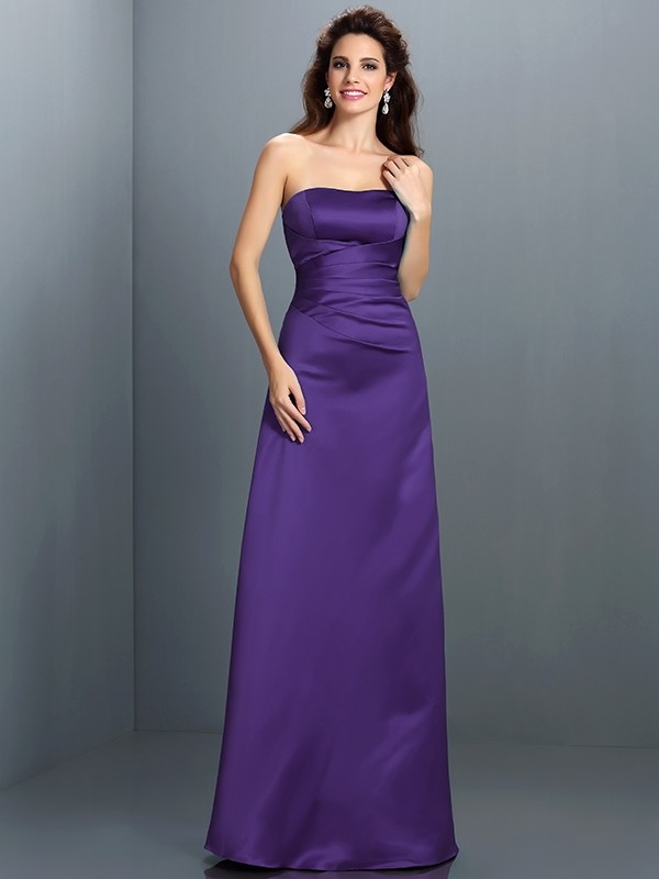 regency 3--Befits Your Brilliance Princess Style Strapless Long Satin Bridesmaid Dresses