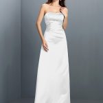 white 3–Befits Your Brilliance Princess Style Strapless Long Satin Bridesmaid Dresses