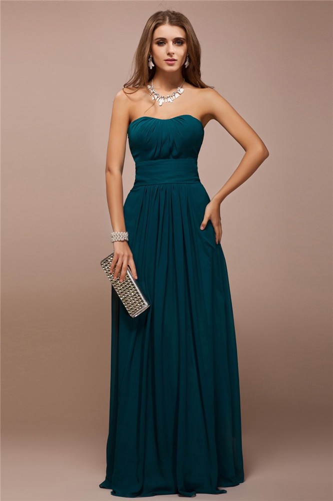 Hunter Green Chiffon Sweetheart Sheath Column Ruffles Empire N13ZYDRESS58Bridesmaid Dress Bridesmaid Dress