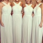 Ivory Chiffon Halter A-Line Princess PO16033PO595Bridesmaid Dress Bridesmaid Dress