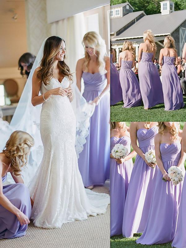 Lavender Chiffon Sweetheart A-Line Princess Bridesmaid Dress1506EV1024Bridesmaid Dress Bridesmaid Dress
