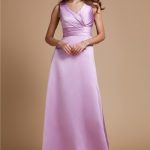 Lavender Elastic Woven Satin V-neck A-Line Princess Ruched Empire N13ZYDRESS7Bridesmaid Dress Bridesmaid Dress