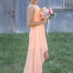Orange Asymmetrical Chiffon Scoop A-Line Princess Bridesmaid Dress1506EV1021Bridesmaid Dress Bridesmaid Dress
