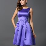 Regency Knee-Length Satin Scoop A-Line Princess Other 50587Bridesmaid Dress