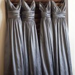 Silver Taffeta Spaghetti Straps A-Line Princess PO16033PO609Bridesmaid Dress